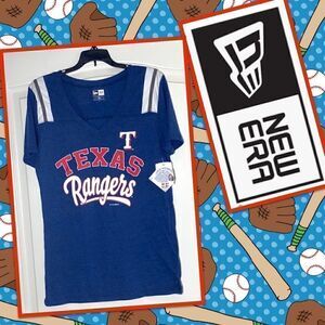 NWT MSRP $40 Texas Rangers New Era Cap MLB Tee Women's Size Large